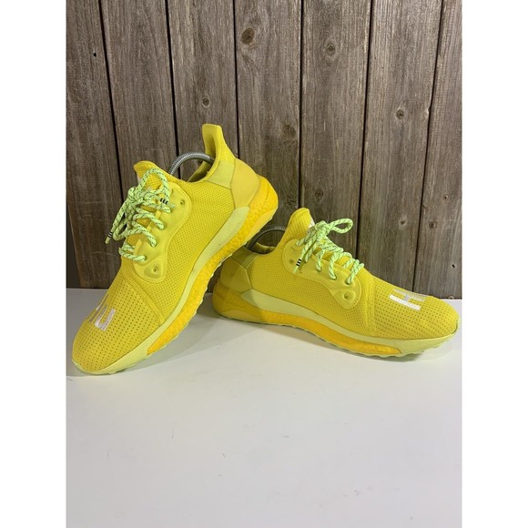 ADIDAS PHARRELL X ADIDAS SOLARHU GLIDE MEN SIZE 10.5 NEW BRIGHT YELLOW - Picture 6 of 10